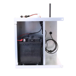 Premium sada solární ohradník - Kompletní přenosná schránka + 1J zdroj, panel 40 W