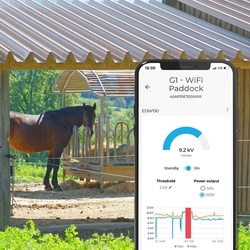 Premium sada solární ohradník - Kompletní přenosná schránka + 10J Wi-Fi chytrý zdroj, panel 200 W