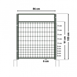 Sada s ohradníkovou elektrickou sítí pro ovce, kozy – vchodová branka 105 cm k síti – síťový zdroj