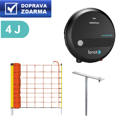 Set elektrického ohradníku s mobilní sítí pro ovce, kozy, prasata - DUO zdroj - síť 50 m