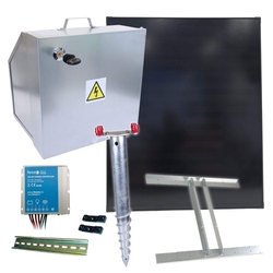 Basic sada solární ohradník - Kompletní bezpečnostní schránka + konzole a panel 100 W - kopie - kopie