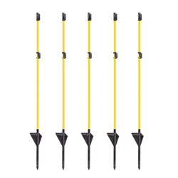Sklolaminátová oválná tyčka pro elektrický ohradník 160 cm, nášlap a hrot, 3 izolátory - kopie - kopie - kopie - kopie - kopie