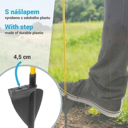 Sklolaminátová oválná tyčka pro elektrický ohradník 160 cm, nášlap a hrot, 3 izolátory - kopie - kopie - kopie - kopie - kopie - kopie - kopie