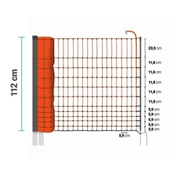 Set elektrického ohradníku s mobilní sítí pro drůbež, husy, kachny - síťový zdroj - síť 50 m