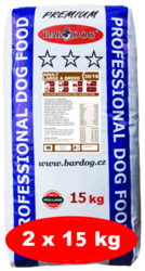 Bardog ADULT Large & Breed 30/18 kuřecí maso pro velká plemena 2 x 15 kg