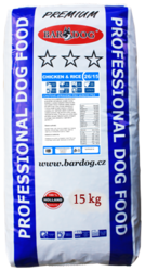 BARDOG CHICKEN & RICE 26/15 kuře rýže pro všechna plemena 15 kg