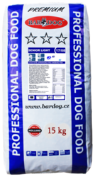 BARDOG SENIOR & LIGHT 19/08 kuřecí maso pro starší psy 15 kg-Datum spotřeby 2.9.2023!!!