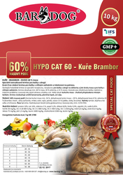 BARDOG HYPO CAT 60 - Kuře Brambor 10 kg