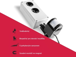 Vodotěsný ultrazvukový plašič na kuny, myši a potkany DRAGON ULTRASONIC E250