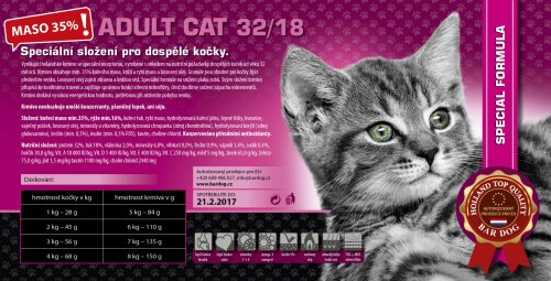 BARDOG Cat Adult 32/18 super prémium 4 kg